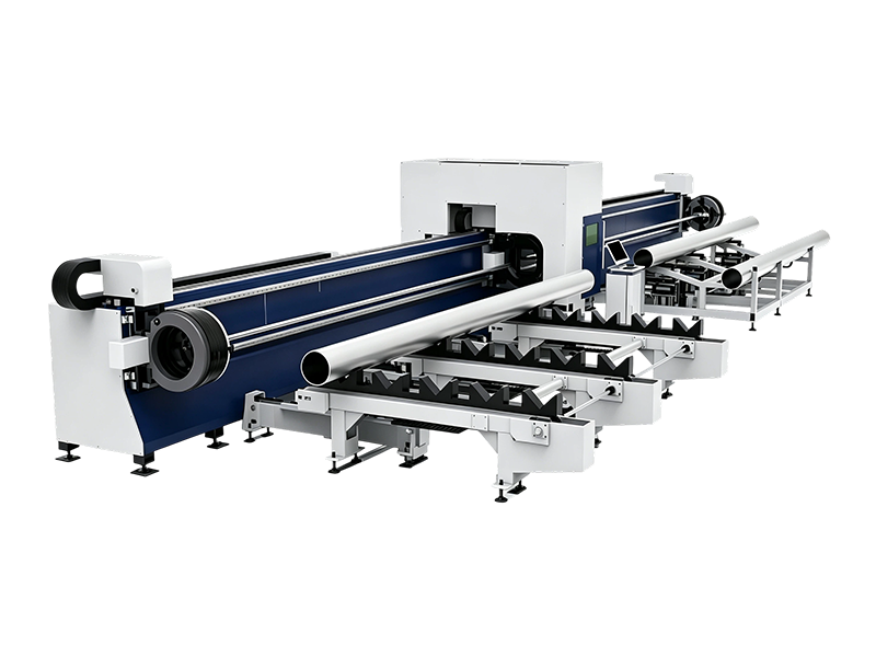 Sıfır Kuyruk 3-Chucks Fiber Lazer Tüp Kesme Makinesi