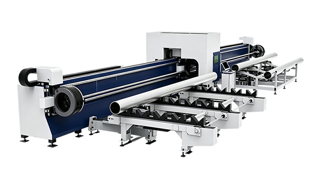 Sıfır Kuyruk 3-Chucks Fiber Lazer Tüp Kesme Makinesi